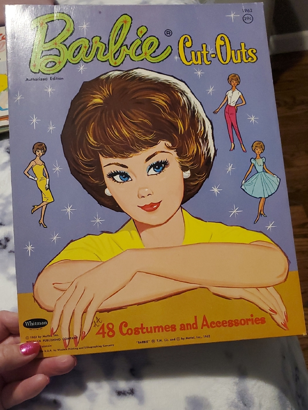 Barbie Cut-Outs Booklet - Yellow & Lavender Artwork